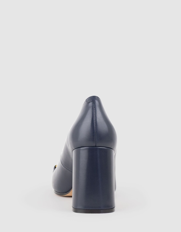 Edward Meller - BAILEY85 Block Heel Pump with Trim