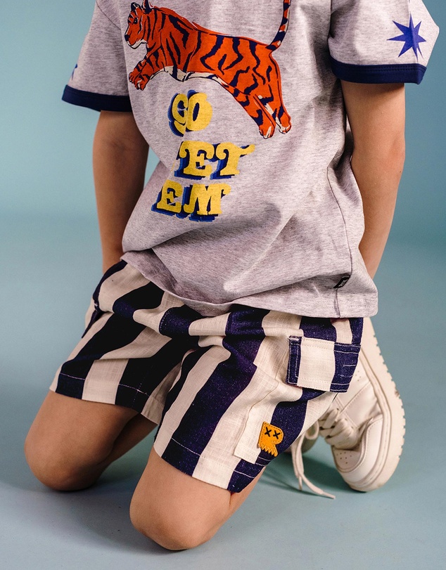 Rock Your Kid - Stripe Cargo Shorts - Kids-Teens