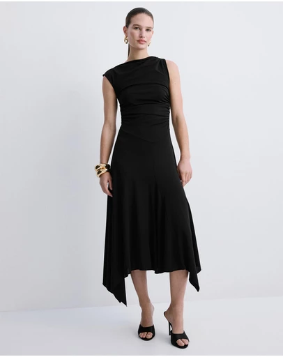 M.N.G - Asymmetrical Flared Dress