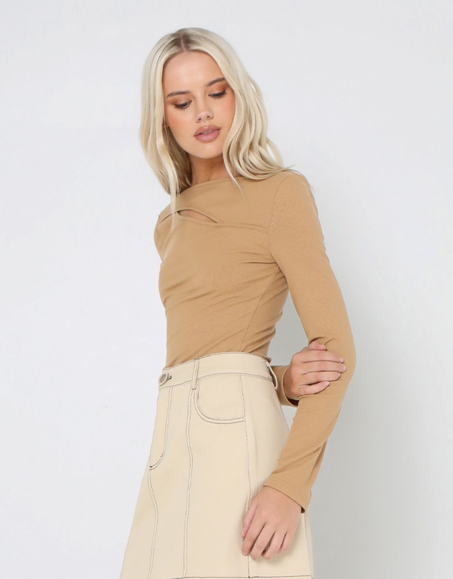 Lost in Lunar  - Poppy Ribbed Top