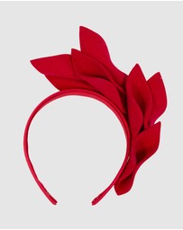 Max Alexander - Felt Red Winter Racing Fascinator