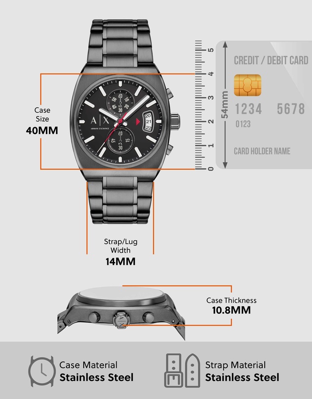 Armani Exchange - Gunmetal Chronograph Watch