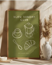 Olive et Oriel - Slow Sunday Club No2 by Treechild Art Print