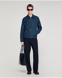 Sandro - Fitted Cross Denim Jacket