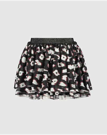 B.Nosy - Black Leopard Tutu Skirt - Kids-Teens