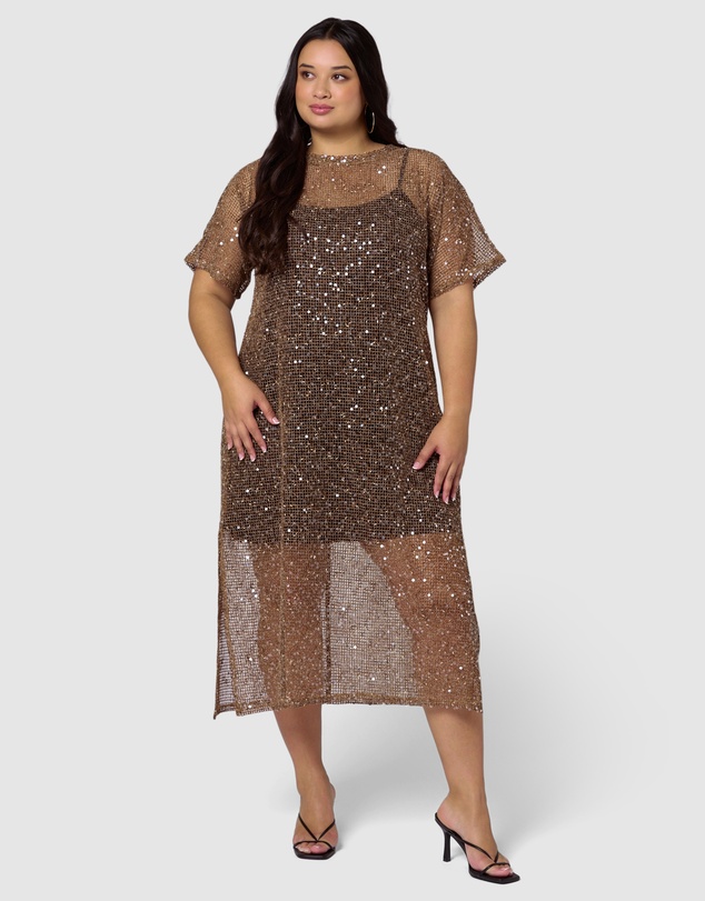 Sunday In The City - Raw Crochet Sequin Dress
