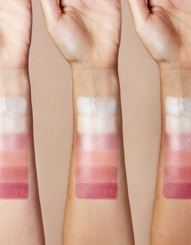 Silk Oil of Morocco - Pink Champagne Argan Cream Highlight Stick & Mini Kabuki - Value Pack