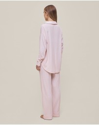 Papinelle - Super Soft Waffle Open Collared Long Sleeve Top and Pant
