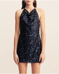 Shona Joy - Everly High Neck Cowl Mini Dress