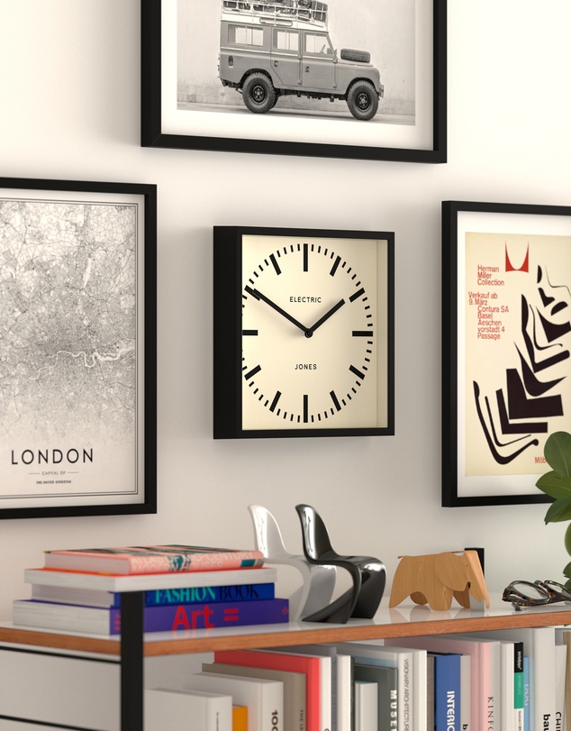 Newgate - Newgate Jones Box Wall Clock Black