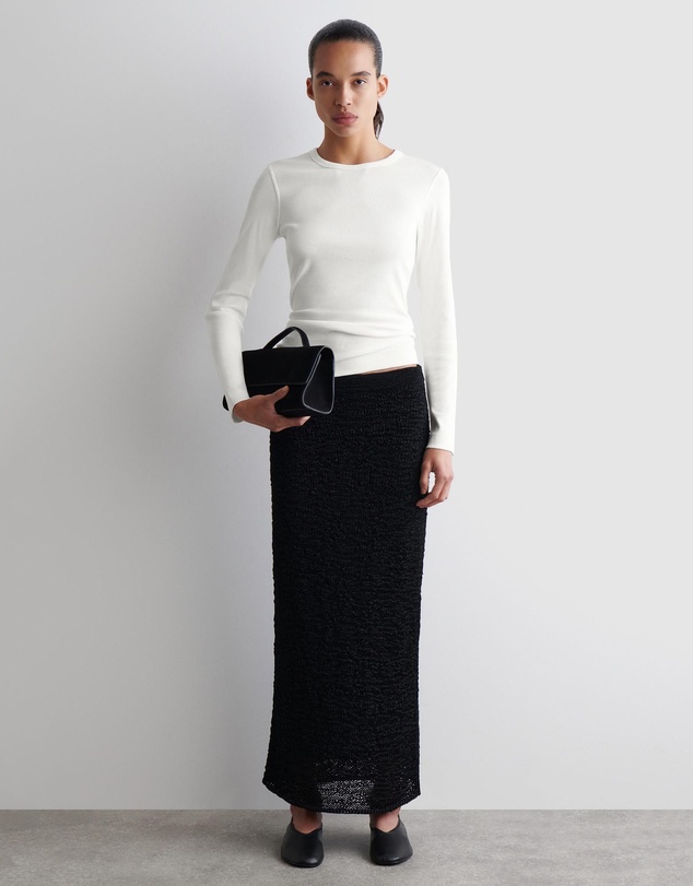COS - Ribbed Jersey LS Top