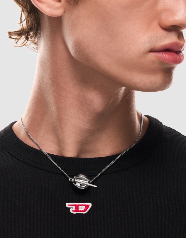 Diesel - Oval D Silver Necklace