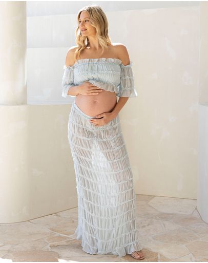 sachin and babi light blue dress maternity dresses baby shower womens knotted v neck knee