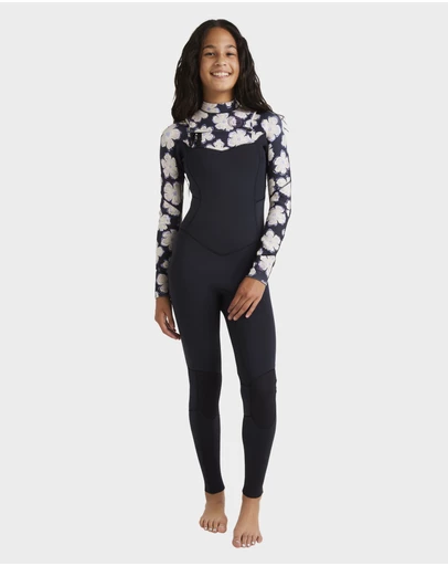 Billabong - Girls 8 to 14 Salty Dayz Natural Chest Zip Wetsuit