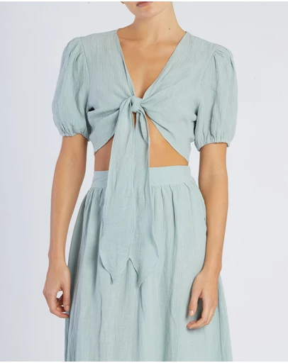 Amelius - Saloma Linen Crop Top