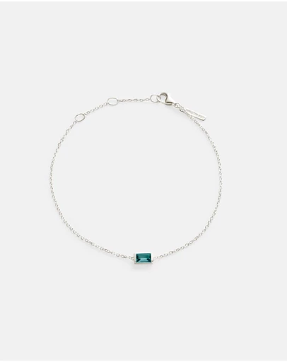 Kirstin Ash - Baguette Birthstone Bracelet September London Blue Topaz