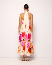 Revibe - Repaired AERE Fiora Linen Midi Dress - AU 8