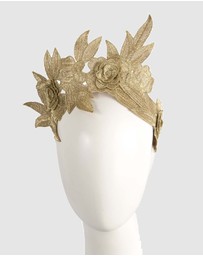 Max Alexander - Crown Gold Headband Fascinator