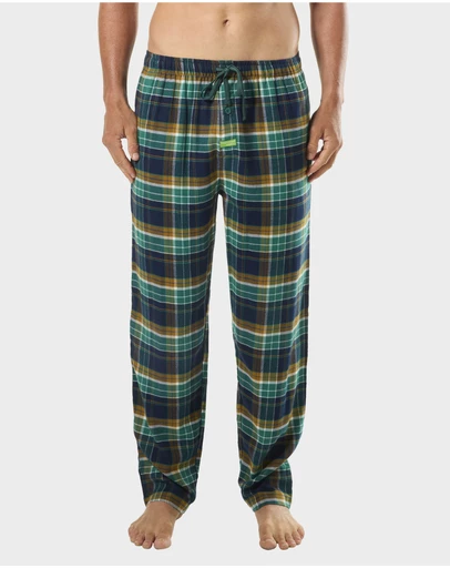 Mitch Dowd - Mens Paddy Plaid Bamboo Pyjama Pants - Green