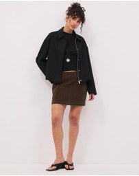 Calli - Heidi Faux Suede Mini Skirt