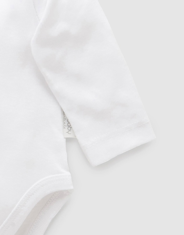 Purebaby - Easy Neck L/S Bodysuit 2 pack-Babies