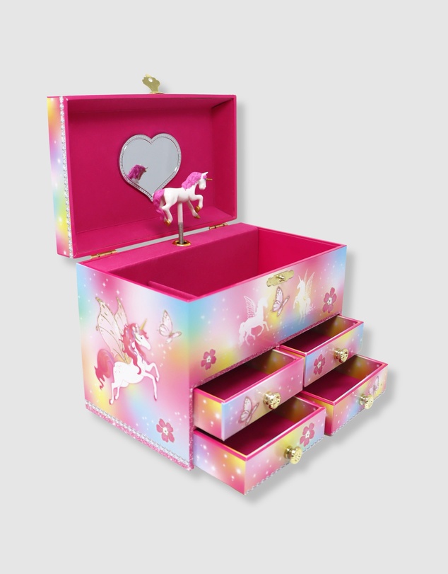 Pink Poppy - Dreamland Unicorn Medium Musical Jewellery Box
