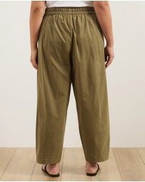 Atmos&Here Curvy - Sienna Cotton Barrel Leg Pants