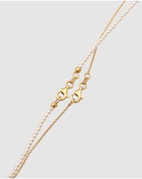 Elli Jewelry - Necklace Set Pearl 925 Sterling Silver Gold-Plated
