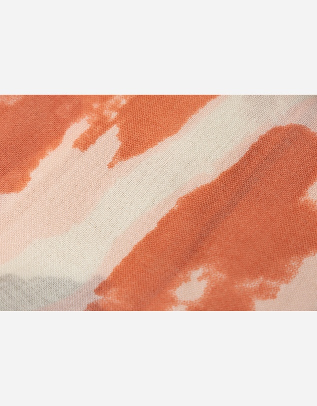 Ozwear Connection Uggs - 100% Australian Wool Print Scarf Orange and Grey