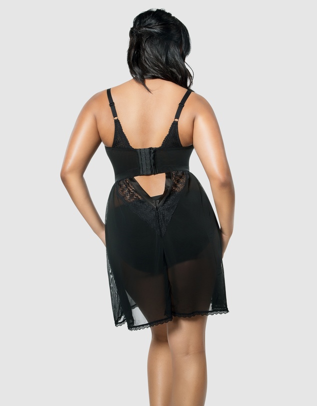Parfait - Mia Lace & Mesh Padded Full Bust Chemise