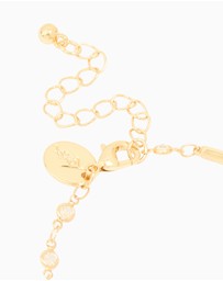 Lovisa - Gold Plated Cubic Zirconia Bar Chain Bracelet