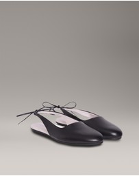 Calvin Klein - Leather Slingback Ballerinas