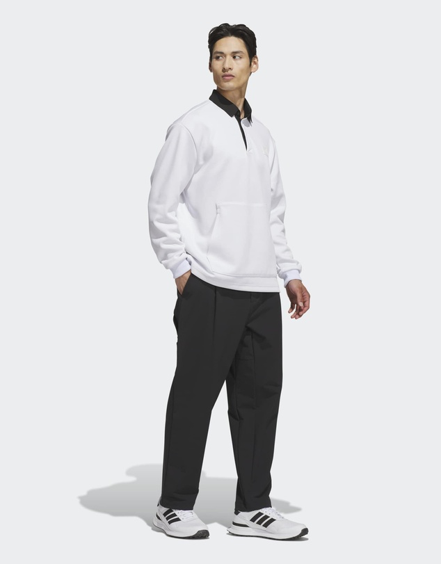 adidas Performance - LONG SLEEVE KNIT SWEAT POLO SHIRTS Mens