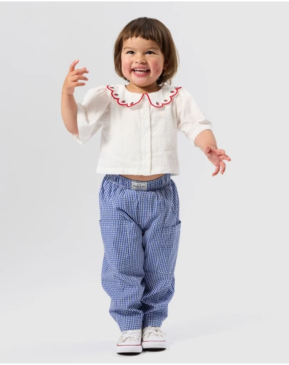 Goldie + Ace - Lightweight Check Kit Pocket Pants - Babies-Kids