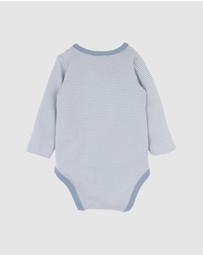 Bebe by Minihaha - Alvin Organic Stripe LS Bodysuit - Babies