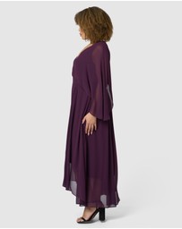 Pink Dusk by Curve Project - Electric Chemistry Cape Maxi Dress