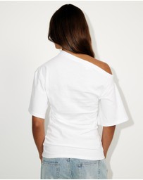 Dazie - Hazel Ruched Jersey Short Sleeve Top