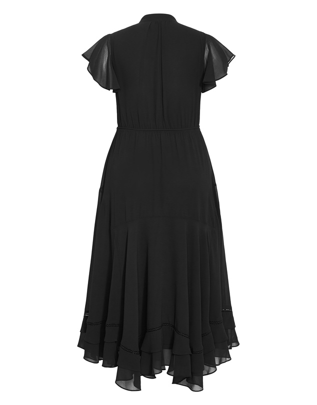 City Chic - Plus size Yasmine Short Sleeve Maxi Dress - black