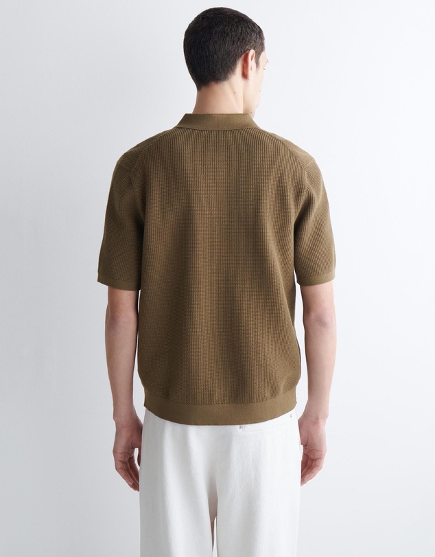 COS - Waffle-Knit Cotton Polo Shirt