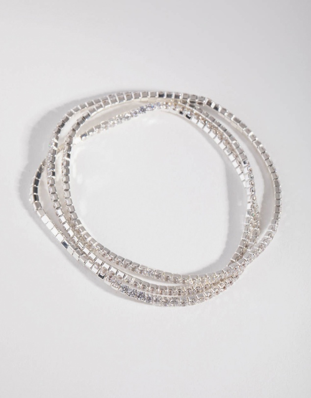 Lovisa - Silver Fine Cupchain Pack Stretch Bracelets