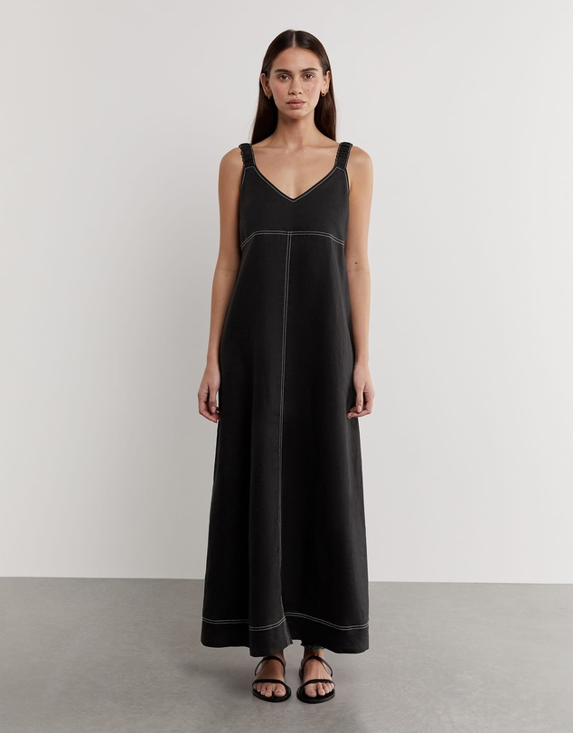 Jag - Sara Linen Midi Dress