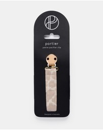 portier - Petite Pacifier Clip - Desert Leopard