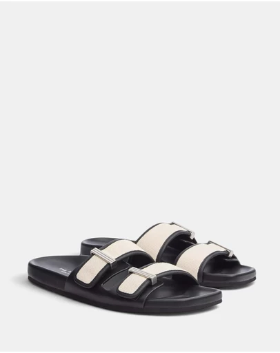 rag & bone - Rue Canvas Leather Slide