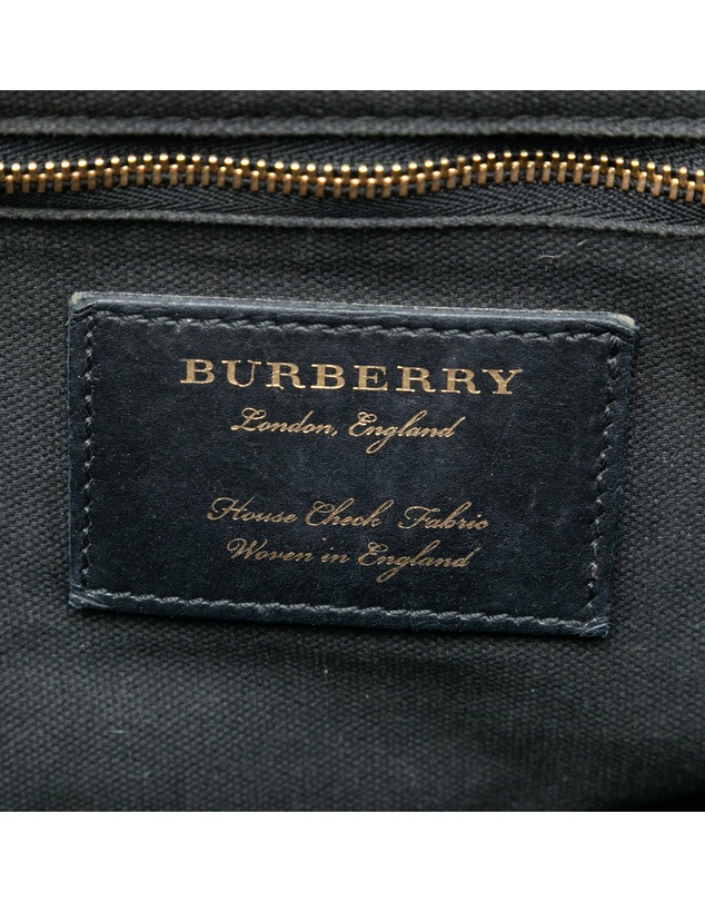 Pre-Loved by Azura Reborn - Pre-Loved Small Leather and House Check Canvas Canterbury Tote