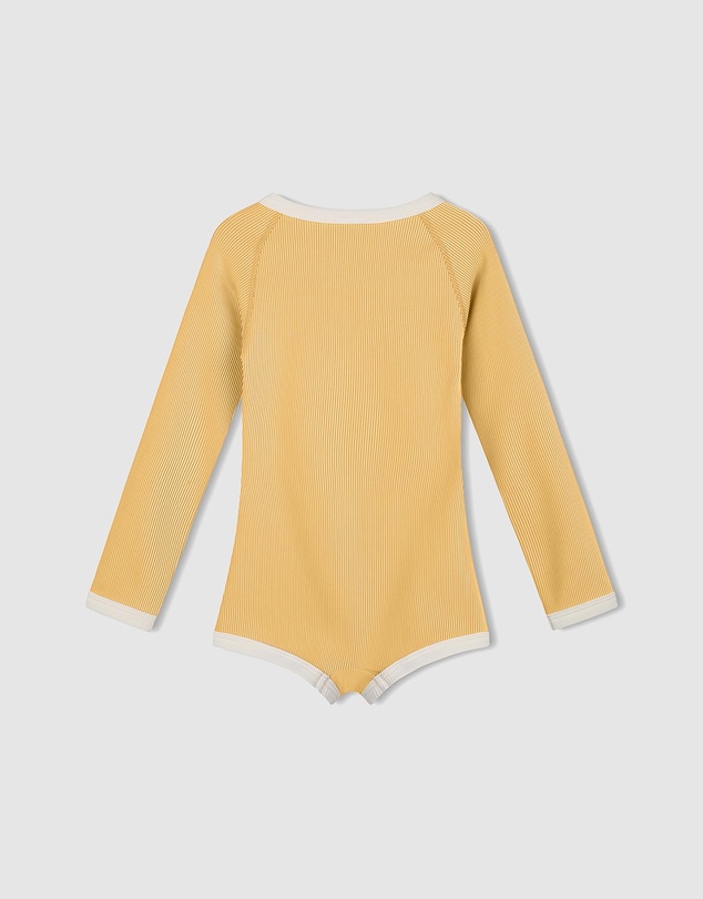 Zulu & Zephyr Mini - Mini Stripe Rib Rashie Onesie - Kids