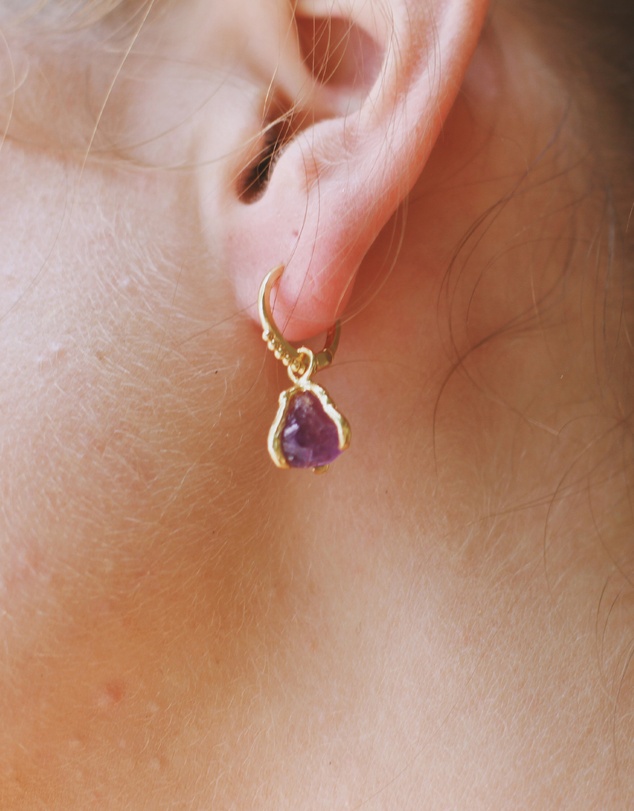 Carou - February Birthstone Earrings ~ Amethyst