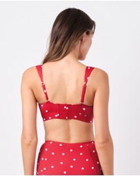 UNE PIECE - Textured Original Bustier Balconette Bralette Bikini Top