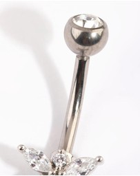 Lovisa - Titanium Diamante Belly Bar