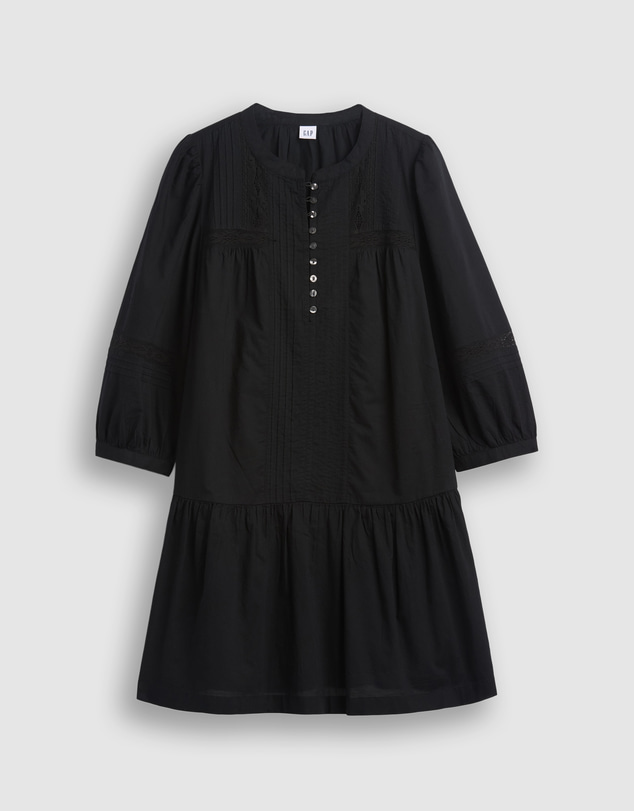 GAP - LS Mini Lace Insert Henley Dress