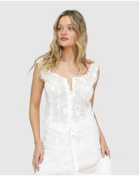 Belle & Bloom - Future Lover Lace Button Up Blouse